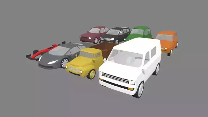Low Poly Cars Pack 01