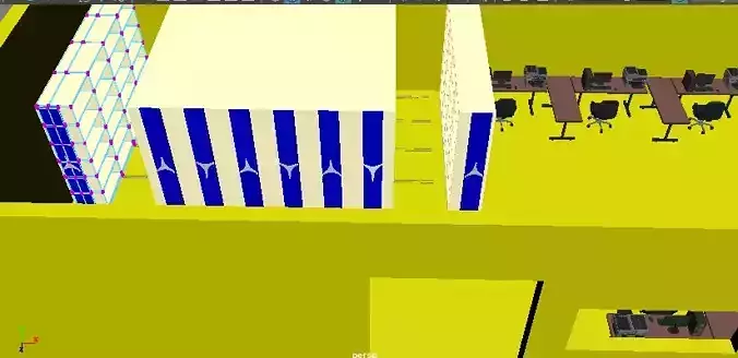archival collections on sliding shelves 3D model