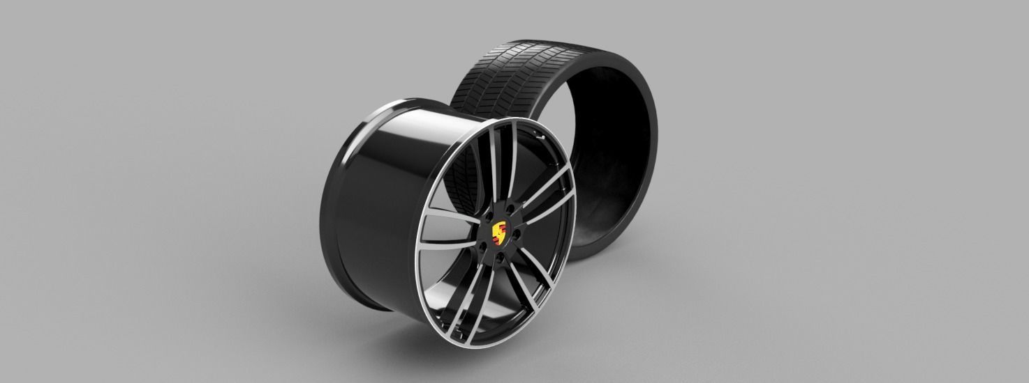 Porsche wheel 3D print model_5