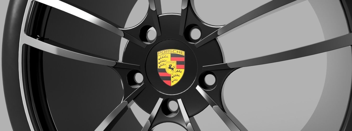 Porsche wheel 3D print model_4