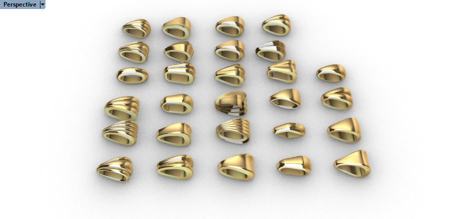 Various Bails for Pendants Necklace Charms Nameplates Findings 3D print model_13