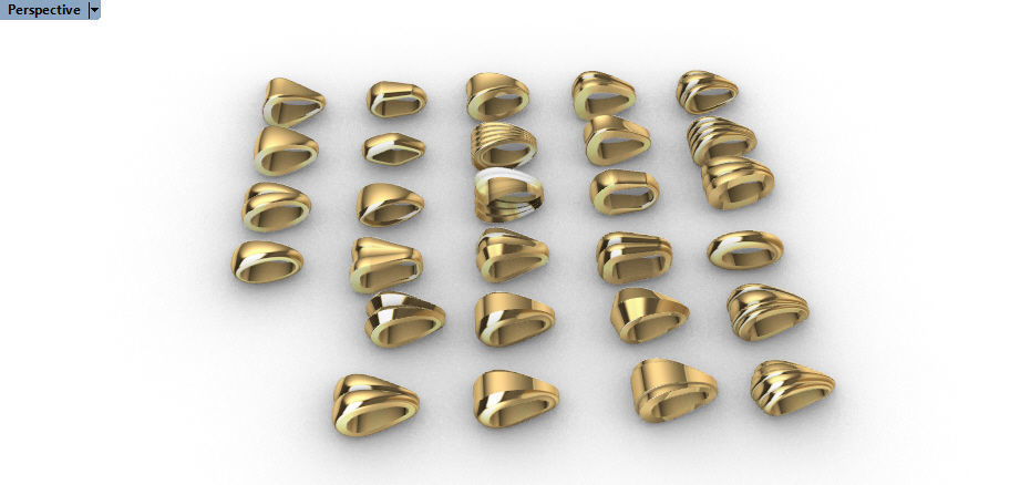 Various Bails for Pendants Necklace Charms Nameplates Findings 3D print model_3