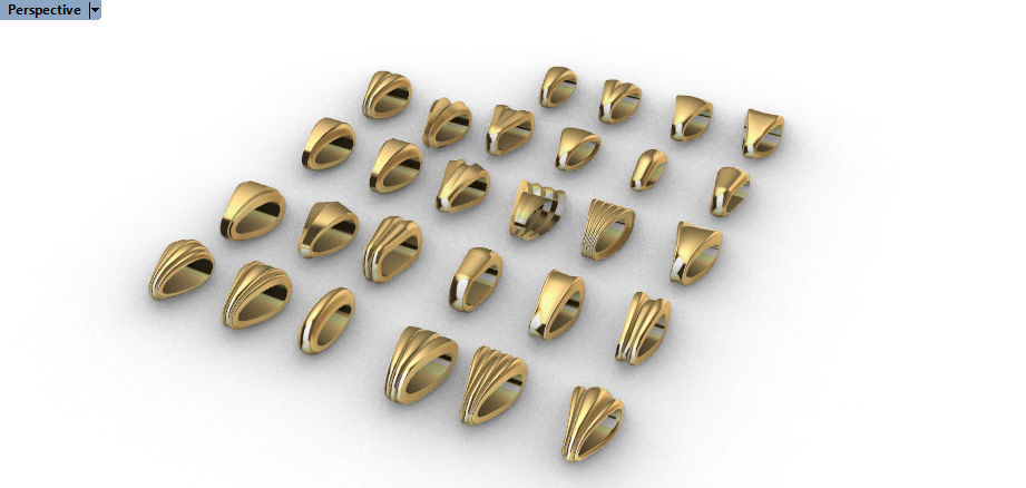 Various Bails for Pendants Necklace Charms Nameplates Findings 3D print model_6