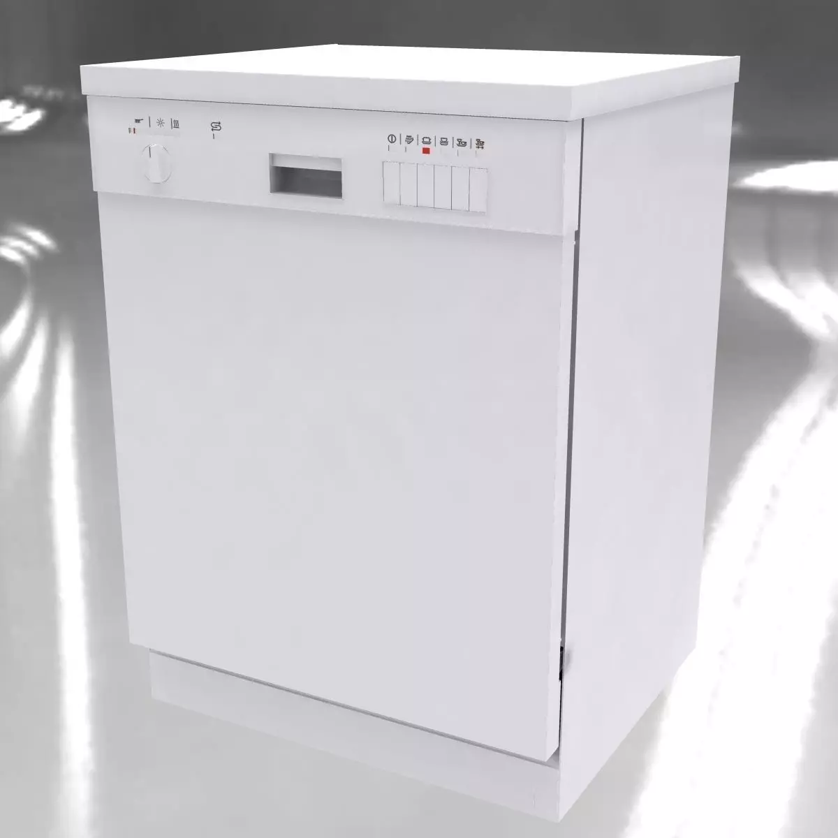 Dishwasher in modern kitchen 3D model