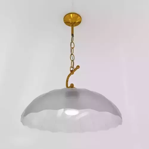 Chandelier pendant light with shade and gold chain