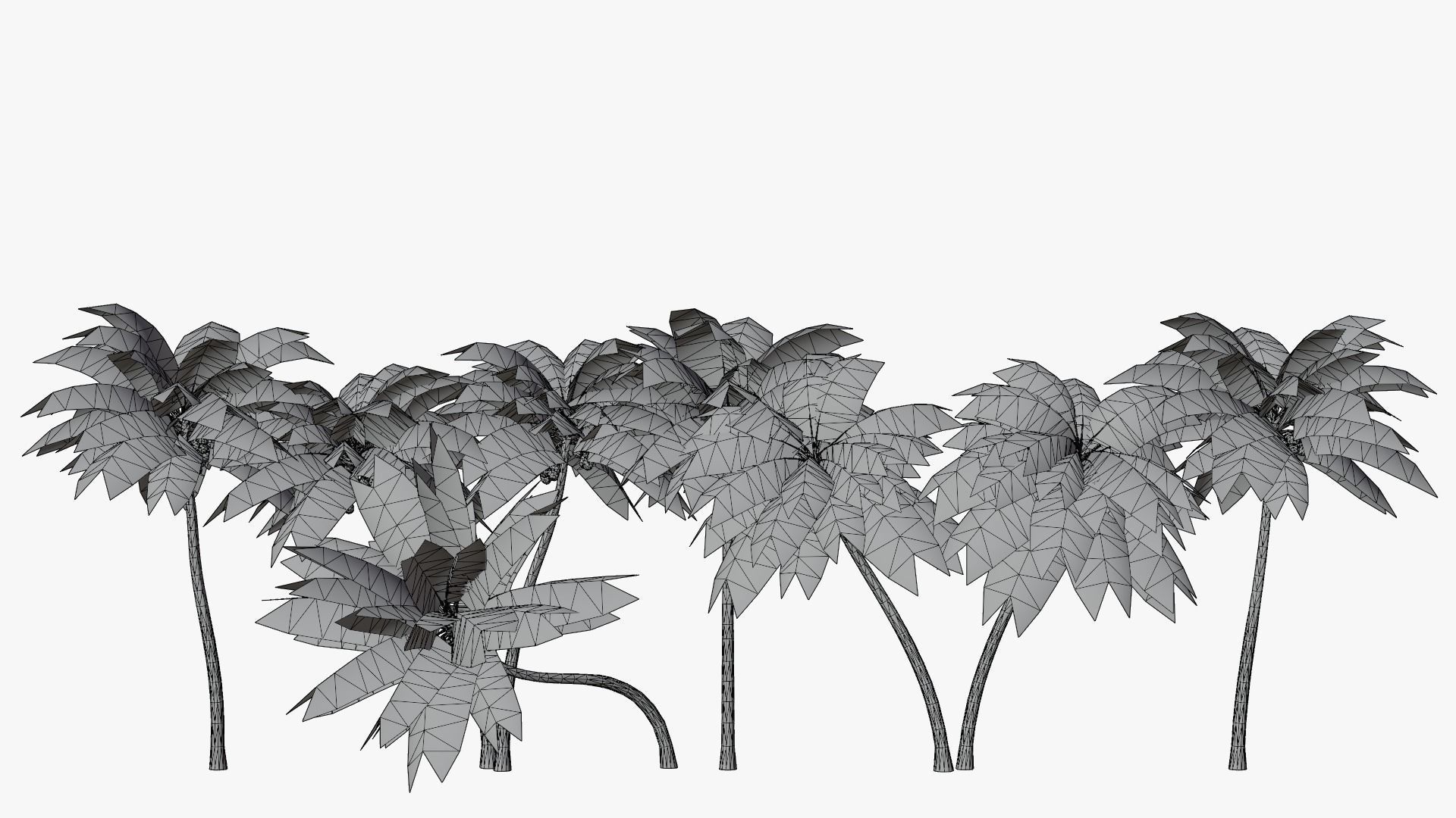 Lowpoly Coconut Palms Collection _2