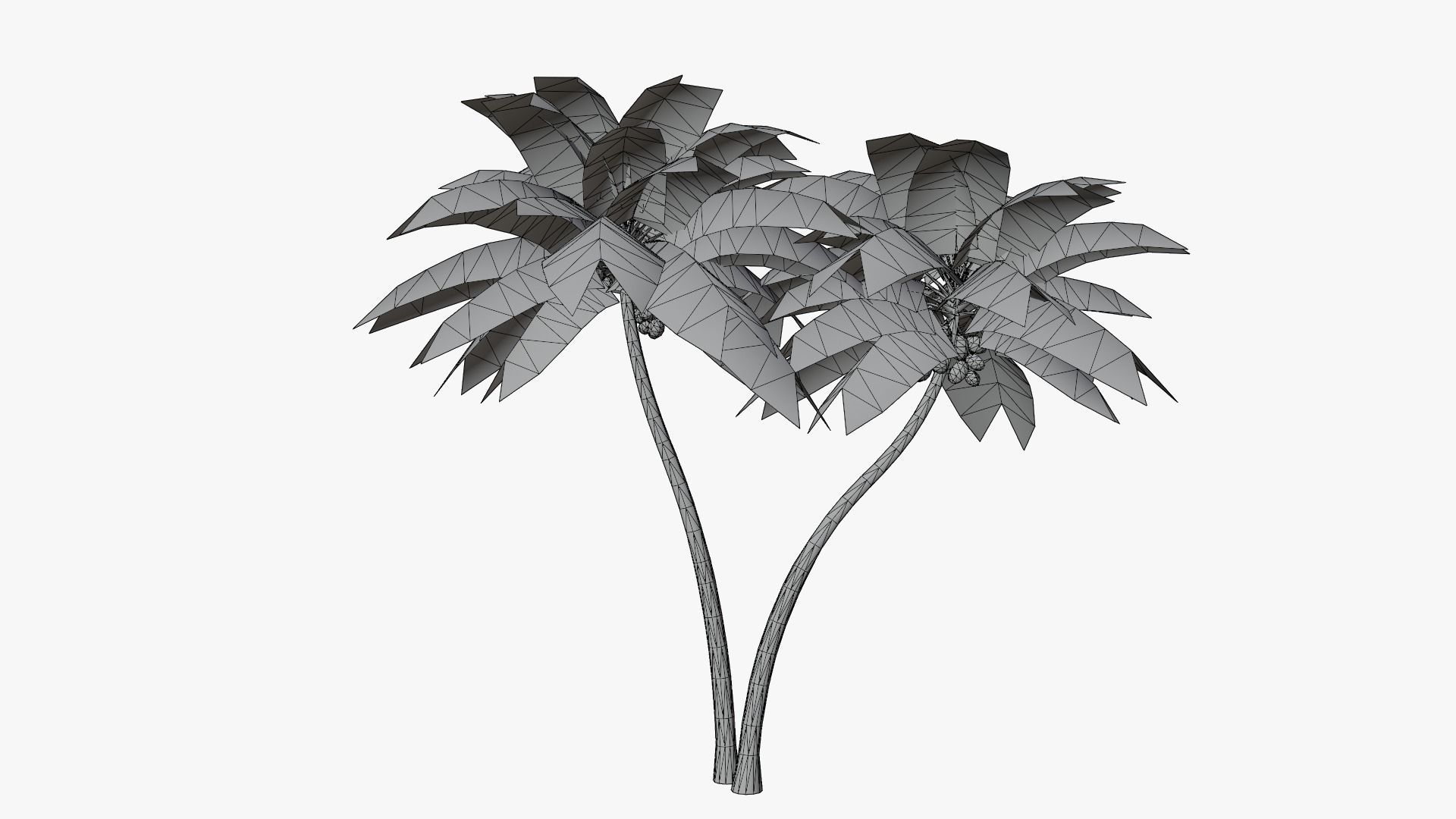 Lowpoly Coconut Palms Collection _12