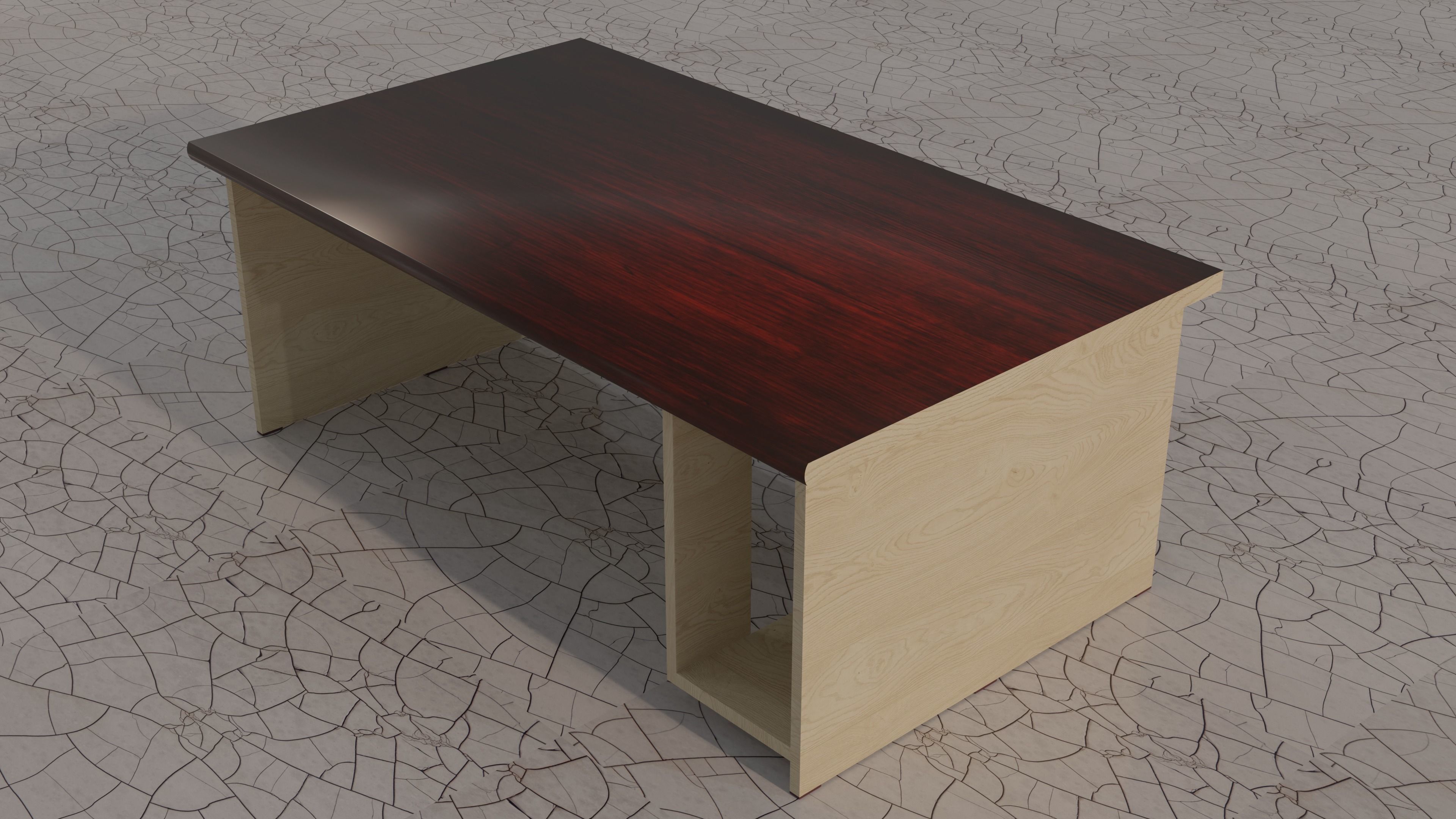Table Low-poly 3D model_8