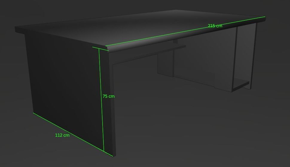 Table Low-poly 3D model_1