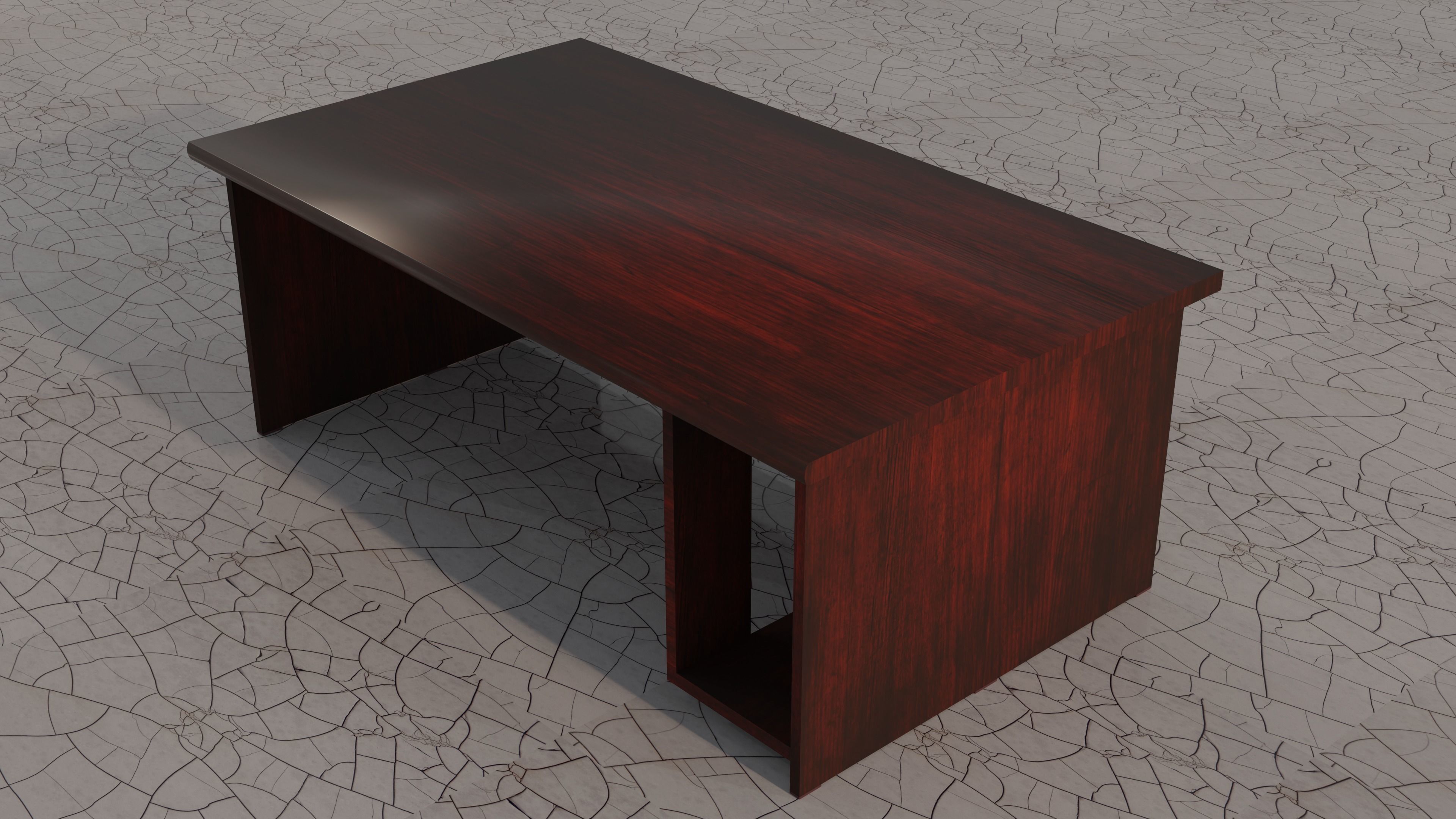 Table Low-poly 3D model_6