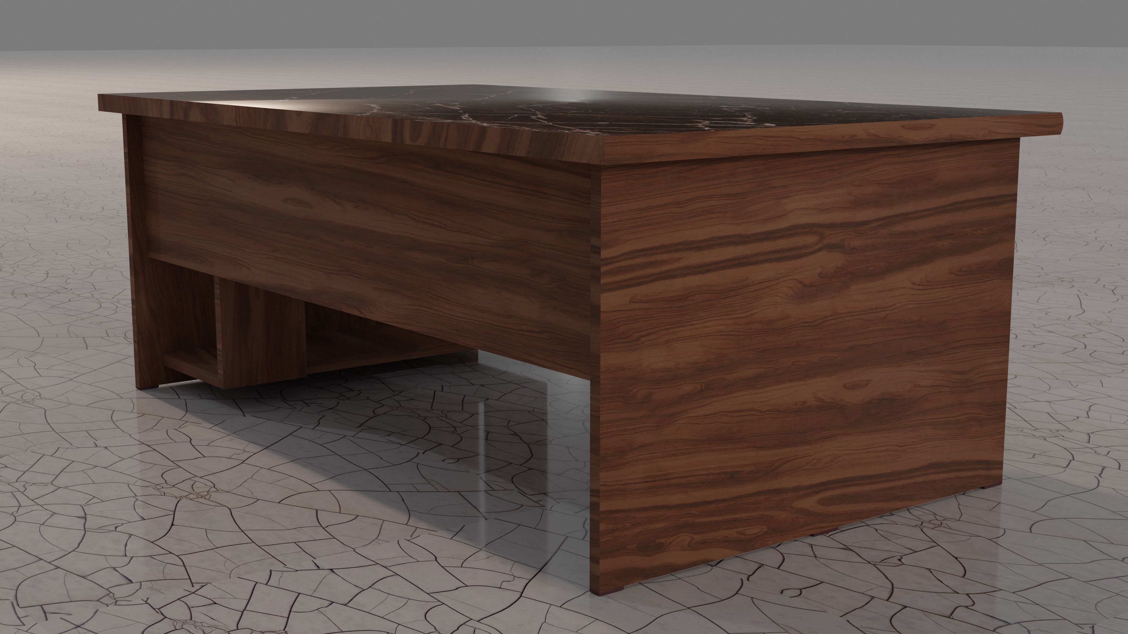 Table Low-poly 3D model_5