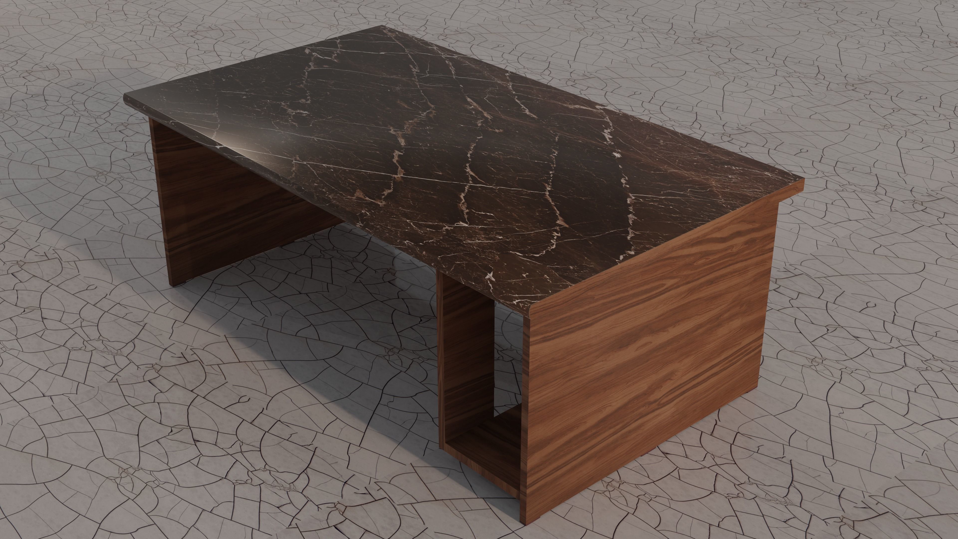 Table Low-poly 3D model_9