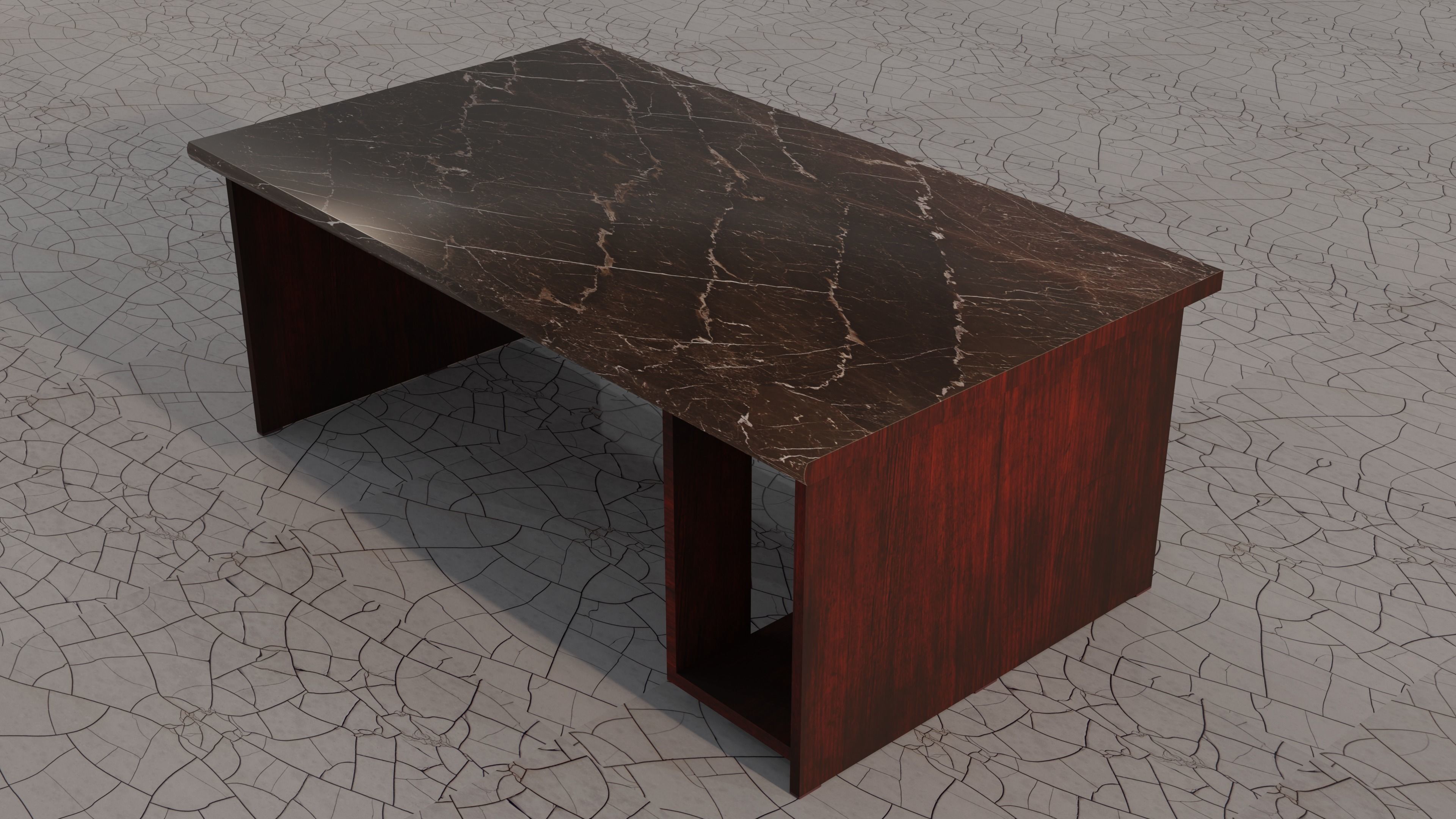 Table Low-poly 3D model_7