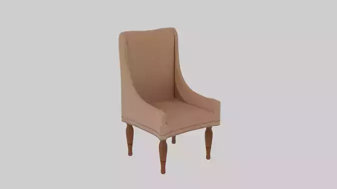 LEATHER DINING ROOM ARMCHAIR 3D MODEL 3D model