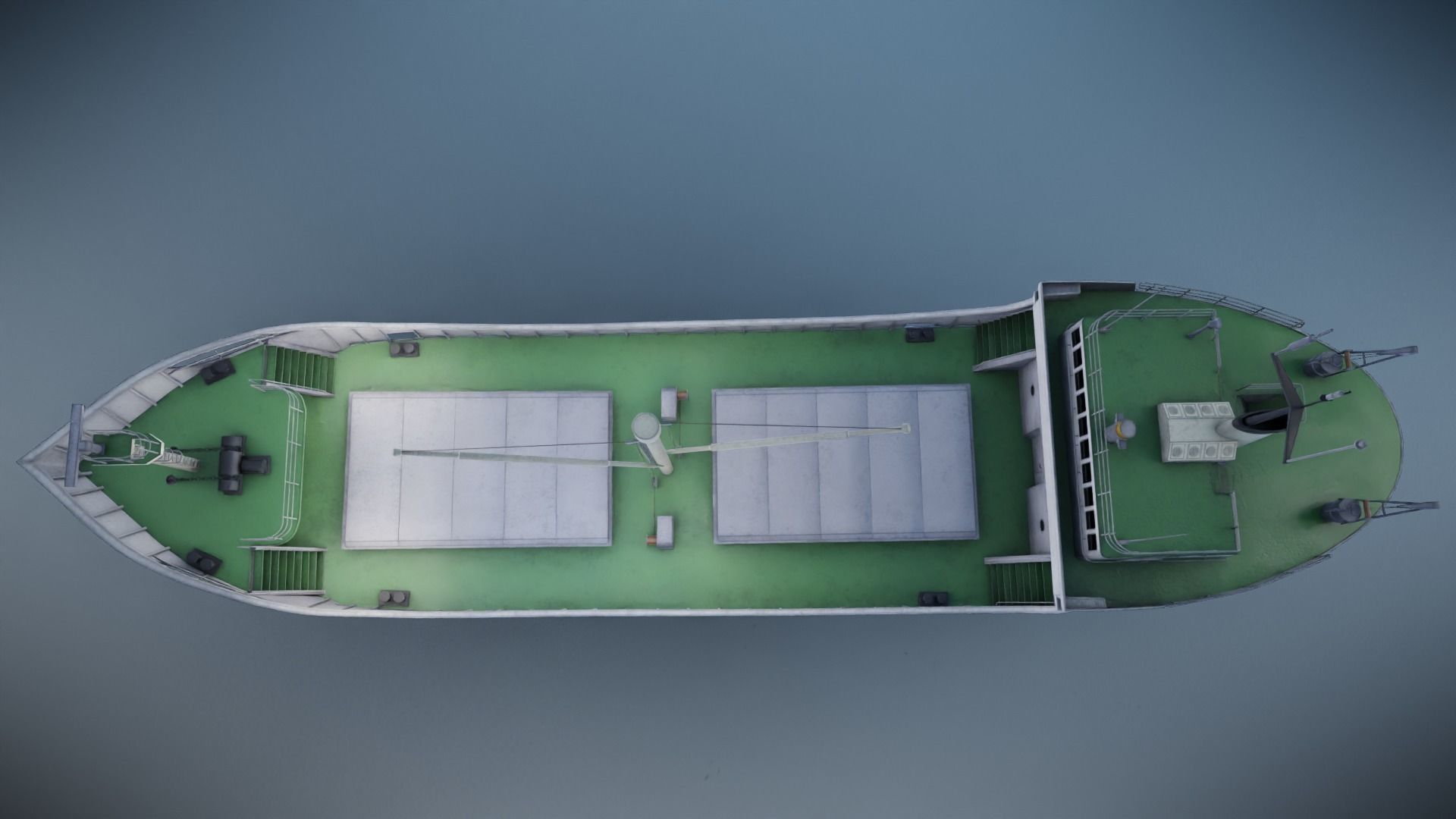 Cargo Ship Low-poly 3D model_7