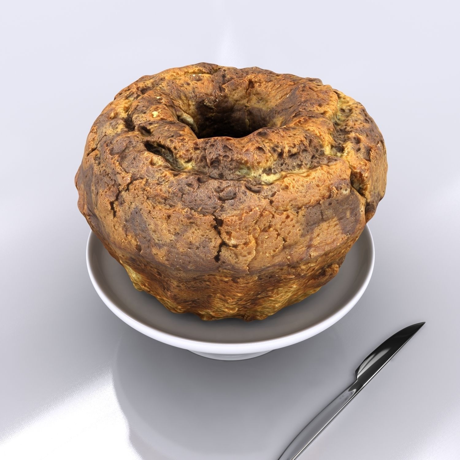 Cake - Chocolate 3D model_8