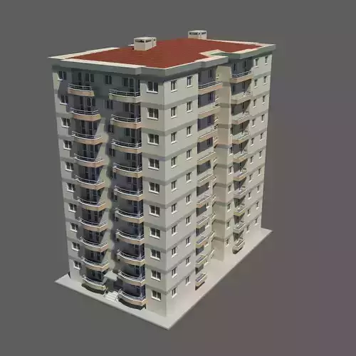 Apartment 10 Floors 3D model