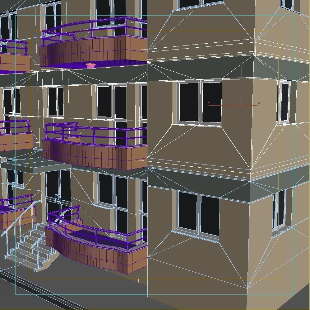 Apartment 10 Floors 3D model_5