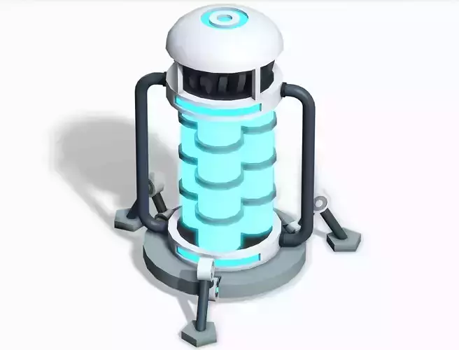 Sci-Fi Generator - Lowpoly Game Ready Low-poly 3D model