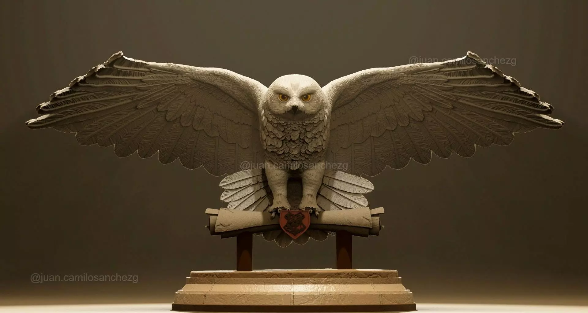 HEDWING HARRY POTTER ESCULPTURE COLLECTIBLE 3D print model_0