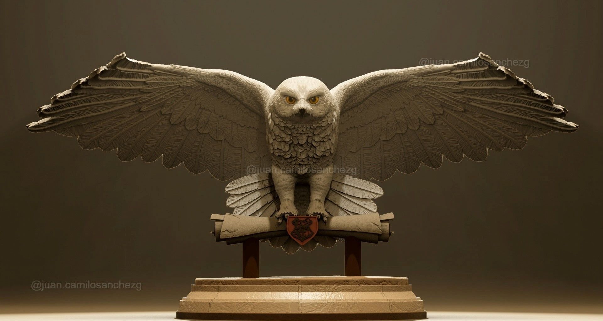 HEDWING HARRY POTTER ESCULPTURE COLLECTIBLE 3D print model_2