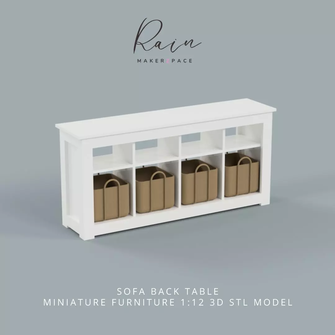 SOFA BACK TABLE MINIATURE FURNITURE DOLLHOUSE FURNITURE 3D print model_0