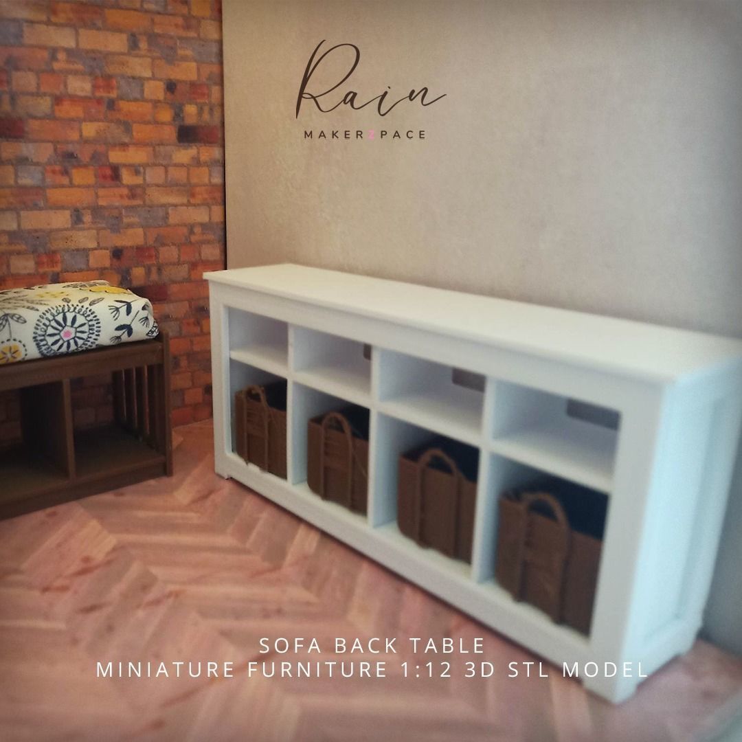 SOFA BACK TABLE MINIATURE FURNITURE DOLLHOUSE FURNITURE 3D print model_4