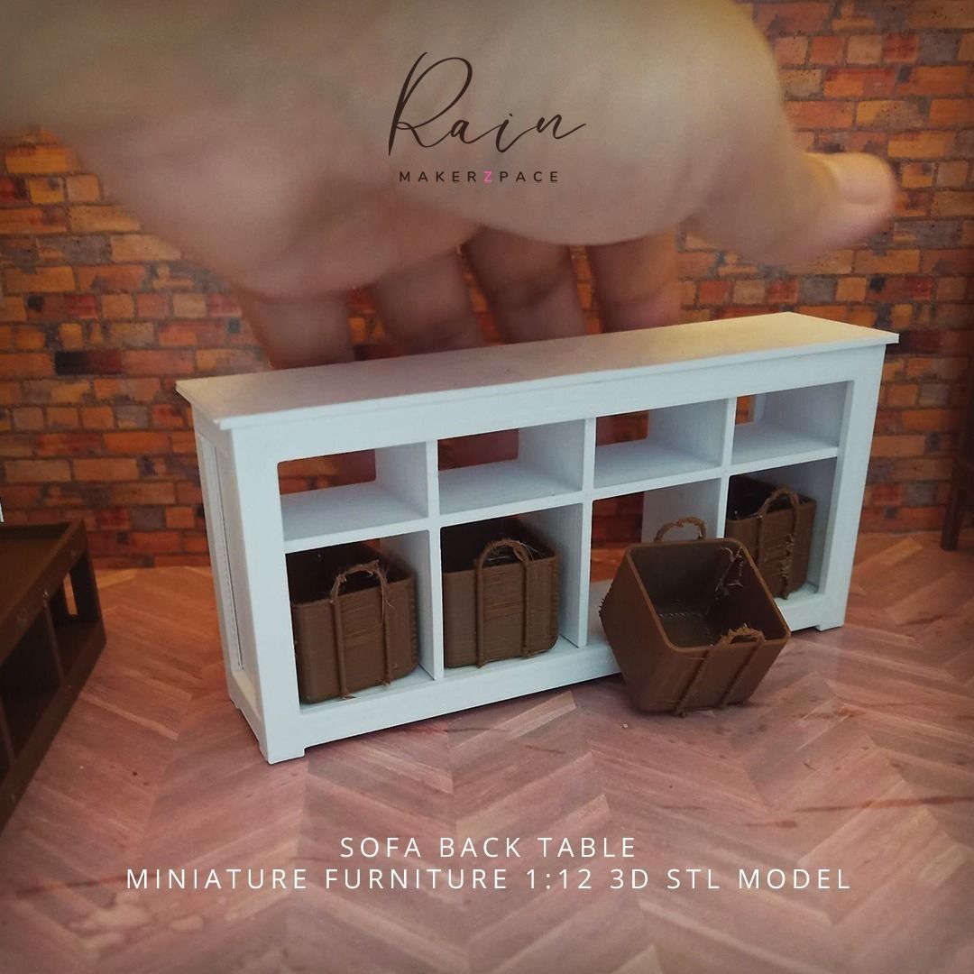 SOFA BACK TABLE MINIATURE FURNITURE DOLLHOUSE FURNITURE 3D print model_3