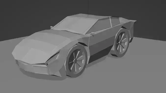 low poly race car Low-poly 3D model