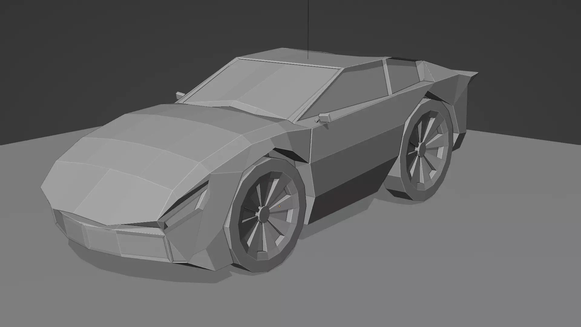 low poly race car Low-poly 3D model_0