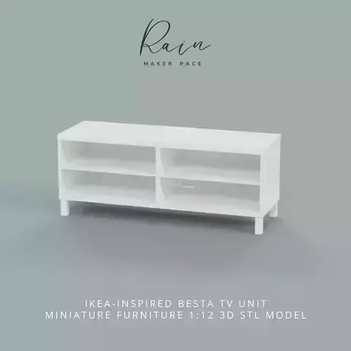 MINIATURE IKEA-INSPIRED BESTA TV UNIT 3D print model