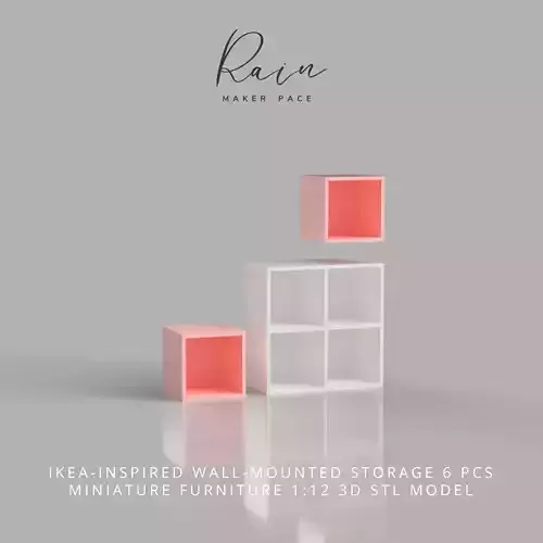 MINIATURE IKEA INSPIRED WALL-MOUNTED STORAGE