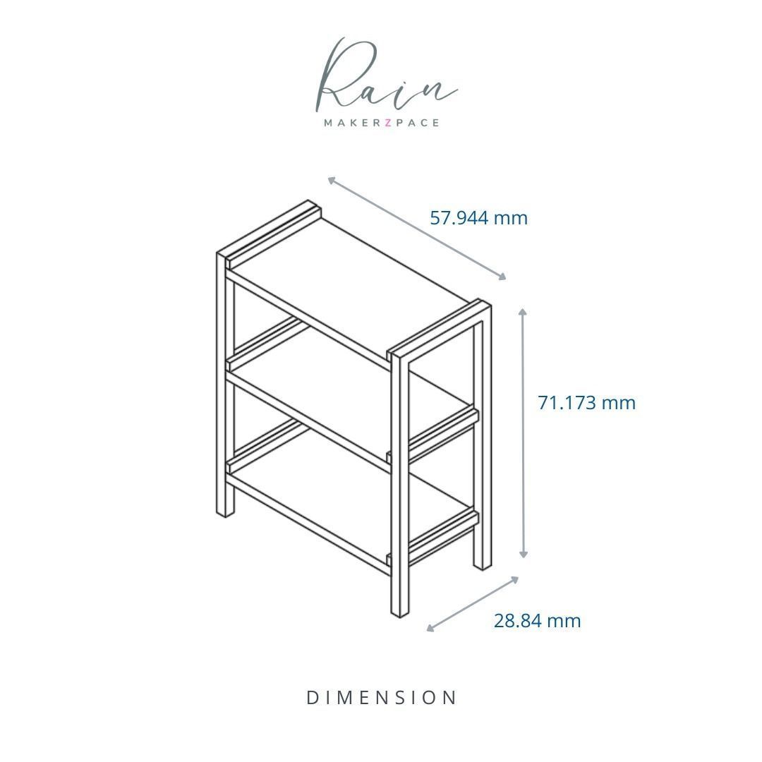 MINIATURE IKEA INSPIRED EKENABBEN OPEN SHELF UNIT 3D print model_3