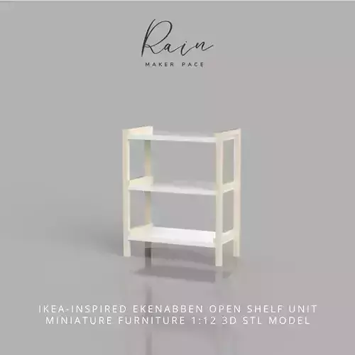 MINIATURE IKEA INSPIRED EKENABBEN OPEN SHELF UNIT 3D print model