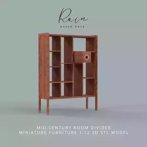 Mid Century Room Divider Miniature