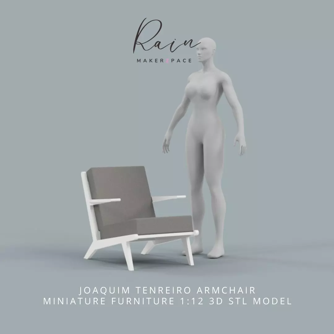 Joaquim Tenreiro Armchair Miniature Furniture 3D print model_0