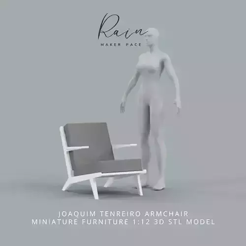 Joaquim Tenreiro Armchair Miniature Furniture 3D print model