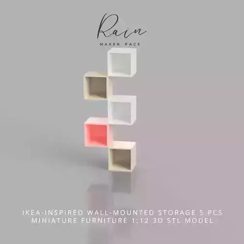 IKEA INSPIRED WALL-MOUNTED STORAGE 5 PCS