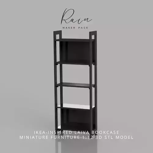 IKEA INSPIRED Laiva Bookcase miniature furniture 3D print model