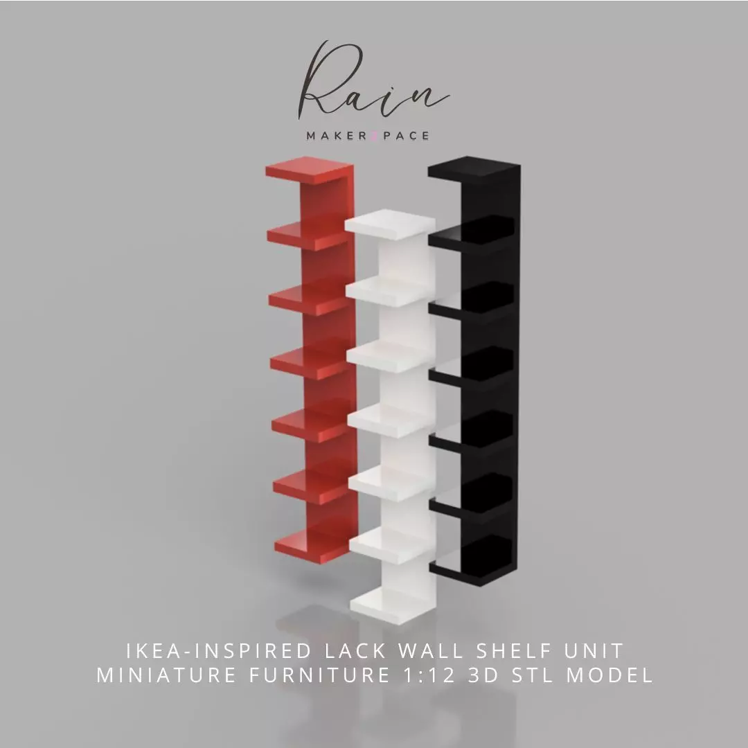 IKEA INSPIRED LACK Wall Shelf Unit Miniature Furniture 3D print model