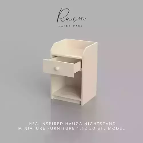 IKEA INSPIRED HAUGA Nightstand MINIATURE FURNITURE