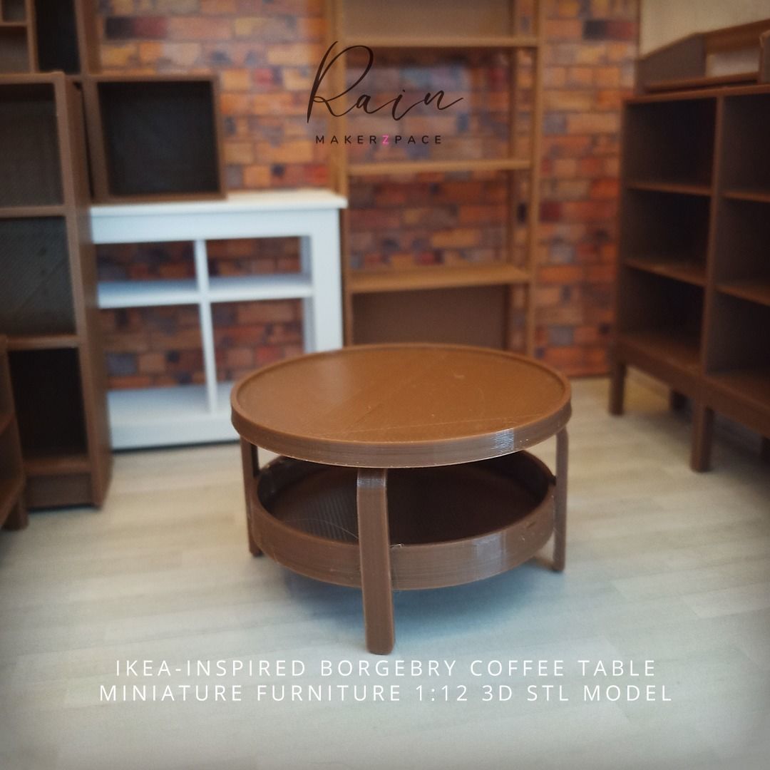 IKEA INSPIRED BORGEBRY COFFEE TABLE MINIATURE 3D print model_2