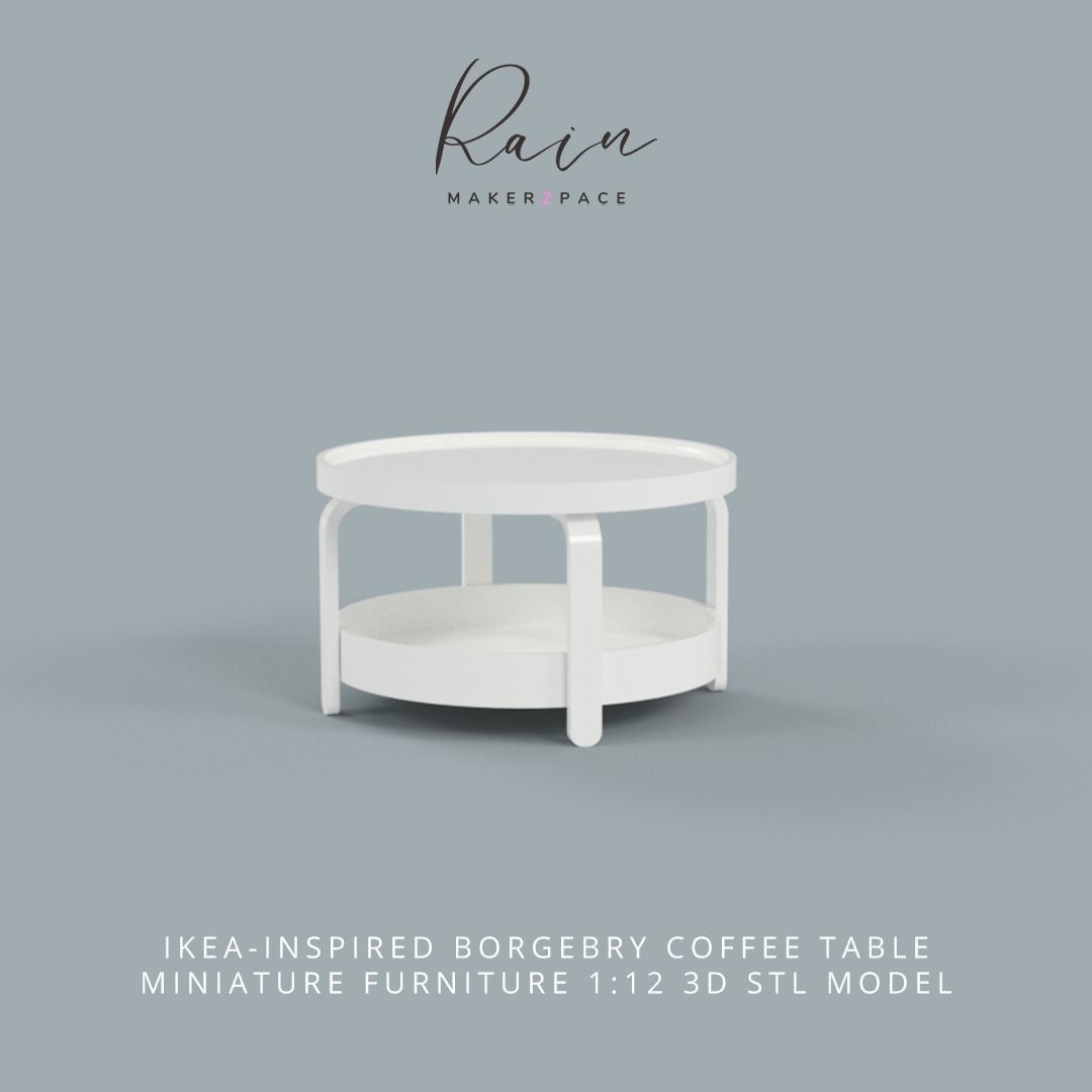IKEA INSPIRED BORGEBRY COFFEE TABLE MINIATURE 3D print model_1