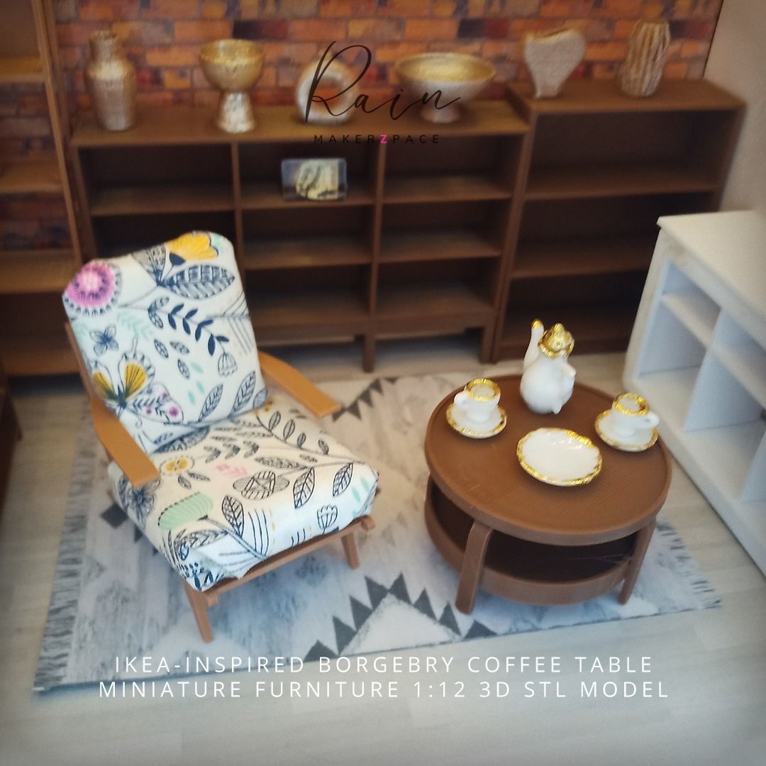 IKEA INSPIRED BORGEBRY COFFEE TABLE MINIATURE 3D print model_6