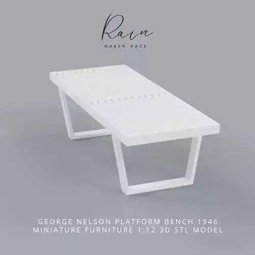 George Nelson Platform Bench Miniature Furniture 3D print model