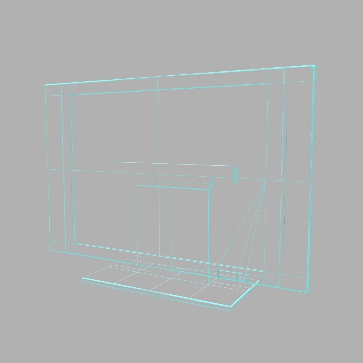 LCD TV 16 9 and 4 3 3D model_12