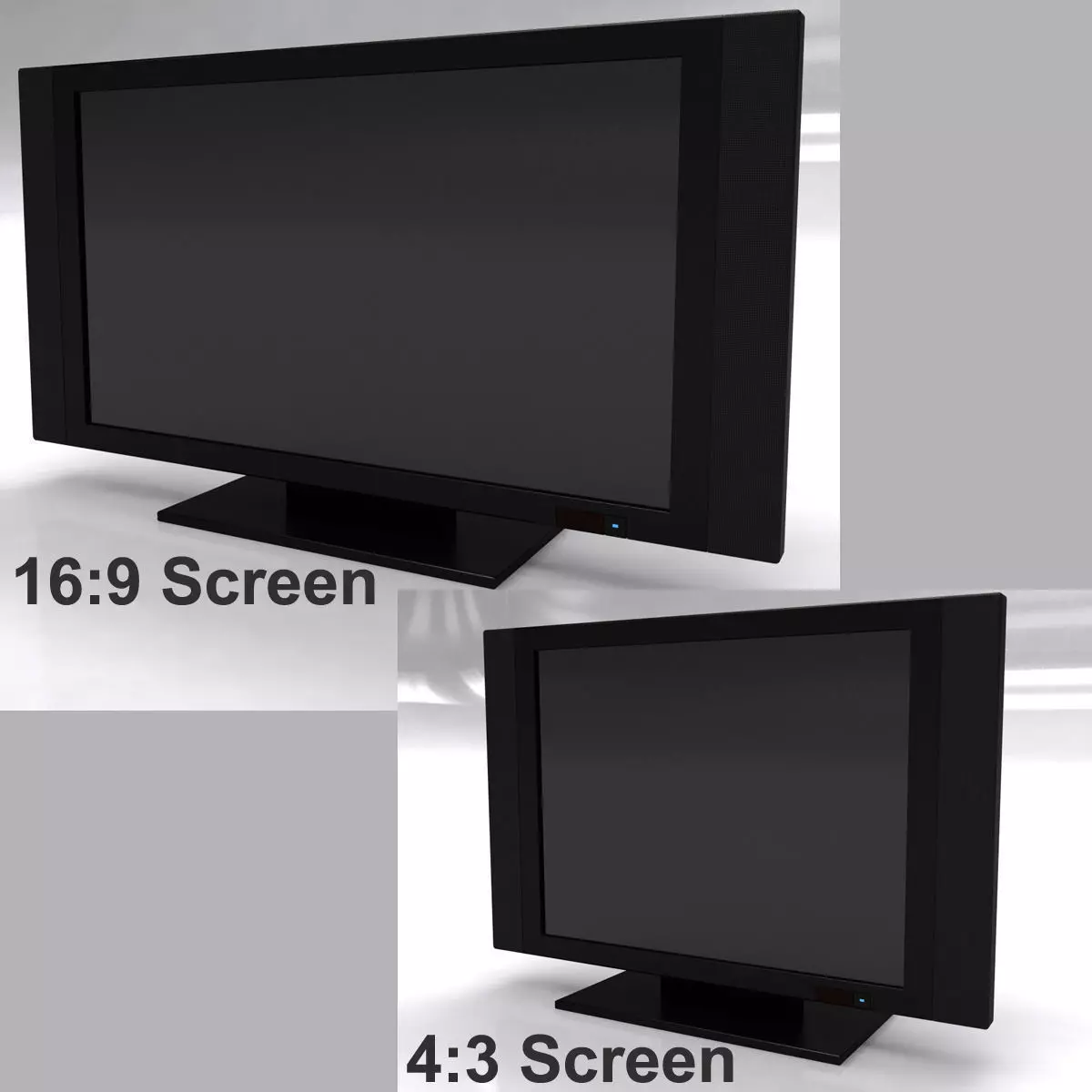 LCD TV 16 9 and 4 3 3D model_0