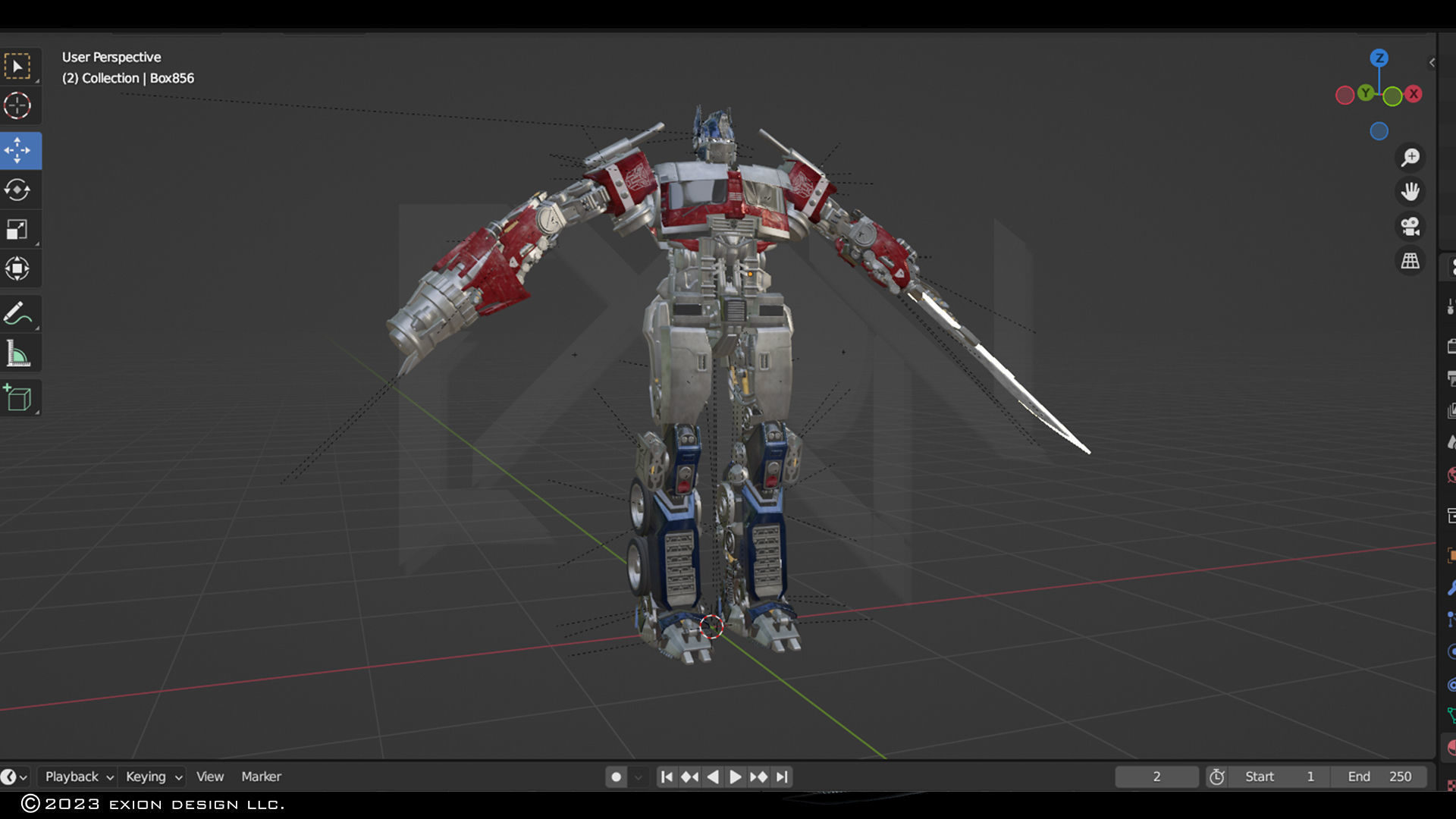 Transformers Optimus Prime ROTB 3D model_12