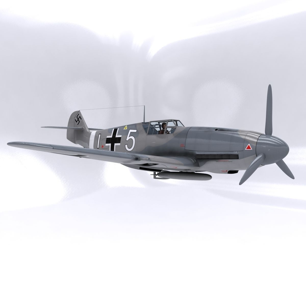 Messerschmitt BF109 F1 3D model_8