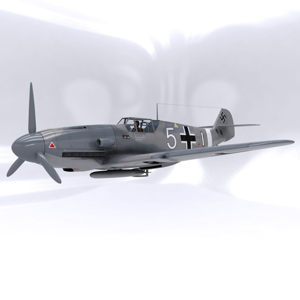 Messerschmitt BF109 F1 3D model_2